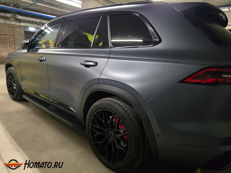 Пороги OEM для Geely Monjaro 2023+ | черные