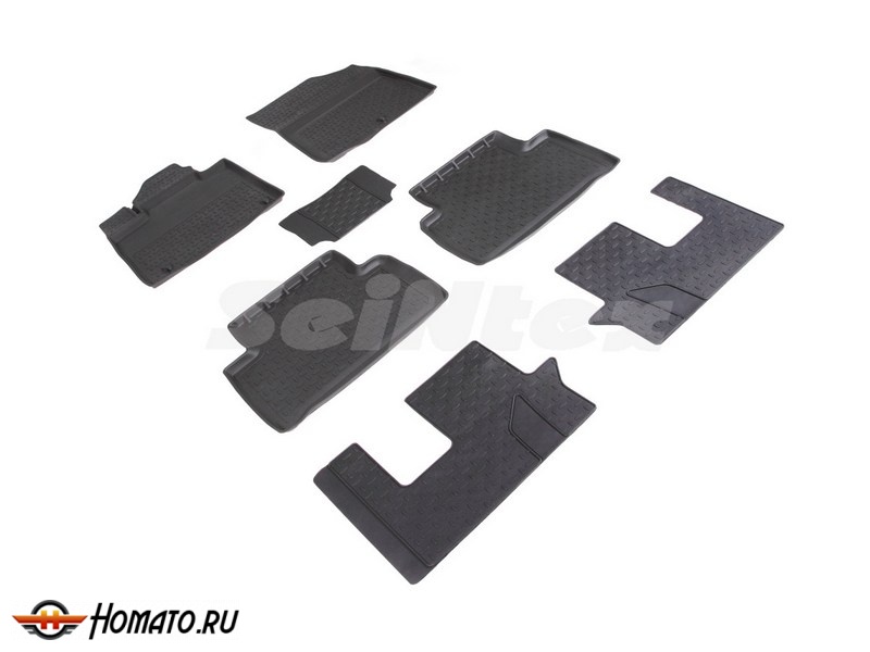 Резиновые коврики Kia Sorento IV 2020- | с высокими бортами | Seintex
