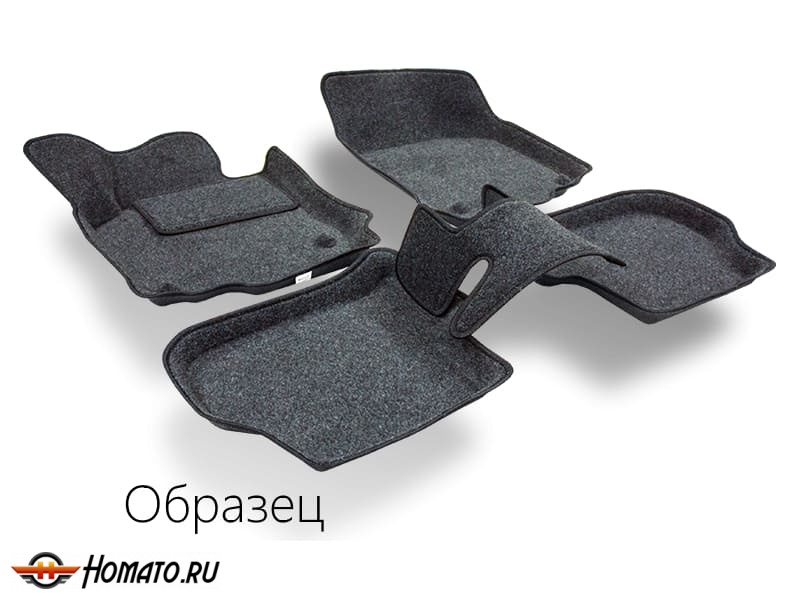 Коврики 3д с бортами Opel Antara 2012-2015 | темно-серые, ворсовые