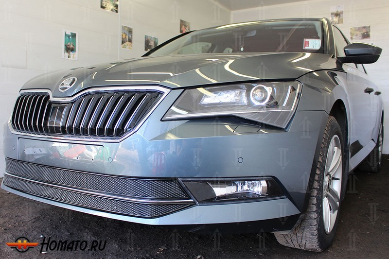 Защита радиатора для Skoda Superb (B8) 2015+ | Премиум