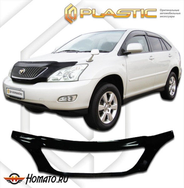 Дефлектор капота Toyota Harrier 2 2003-2013 (U30-U38) | exclusive, черный