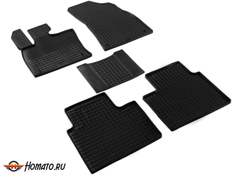 Коврики для Джили Атлас 2 2024+ | СЕТКА, резиновые, с бортами, Seintex