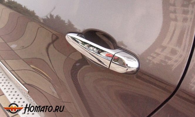 Накладки на дверные ручки внешние для BMW X5 "06-09"