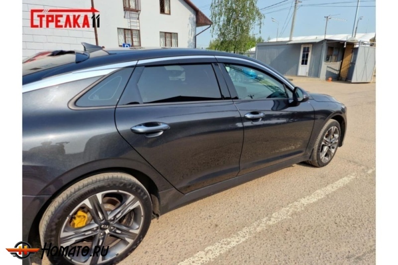 Дефлекторы KIA K5 2020- | премиум, плоские, 2D