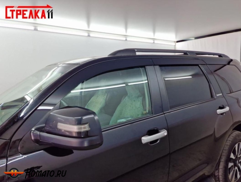 Дефлекторы Toyota Sequoia 2 2007-2022 | из 6 частей, премиум, плоские, 2D
