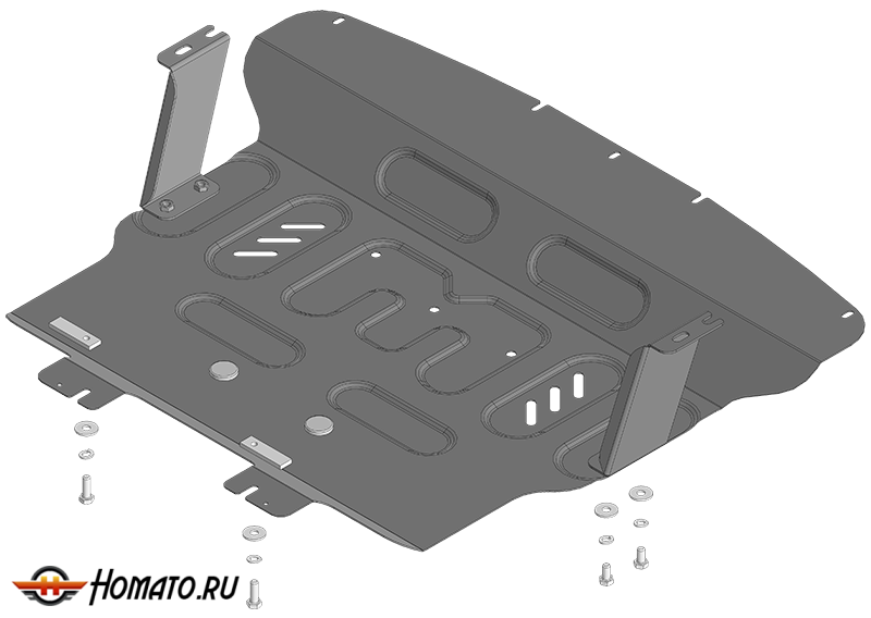 Защита картера Sollers SF1 | двигатель + радиатор, 2 мм, сталь | MOTODOR | 78703