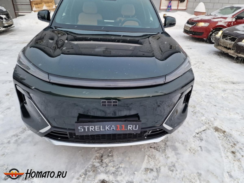 Накладки на передний логотип для Geely EX5 EM-i | декор