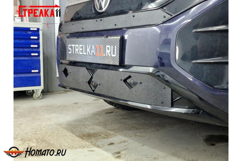 Зимняя защита радиатора Фольксваген Терамонт ПРО 2025+ | на стяжках