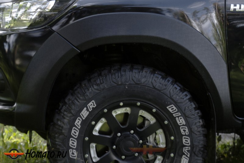 Расширители колёсных арок с выносом 25 мм для Toyota Hilux 2015+ | глянец (под покраску)