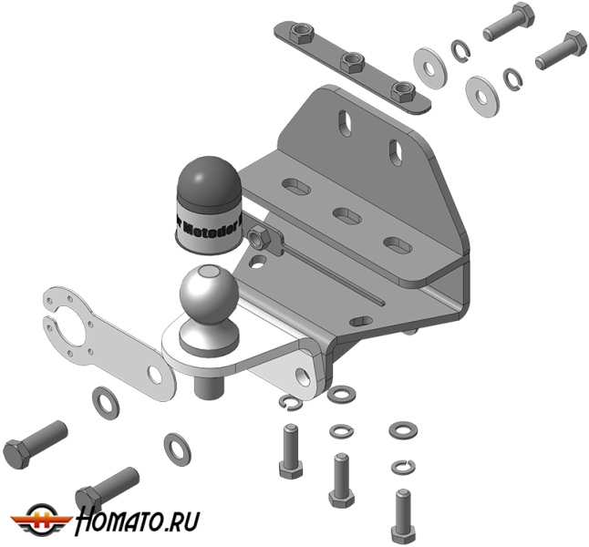 Фаркоп Toyota Land Cruiser 300 2021- | шар FE - оцинкованный, нагрузка 100/3000 | MOTODOR | 92524-FE