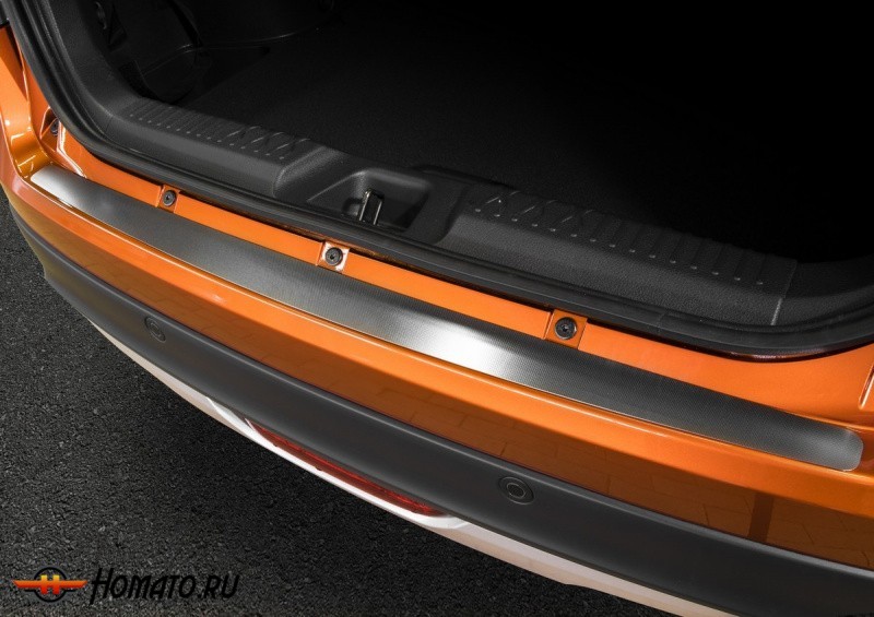 Накладка на задний бампер для Lada Vesta седан, универсал 2015+ | нержавейка, Rival