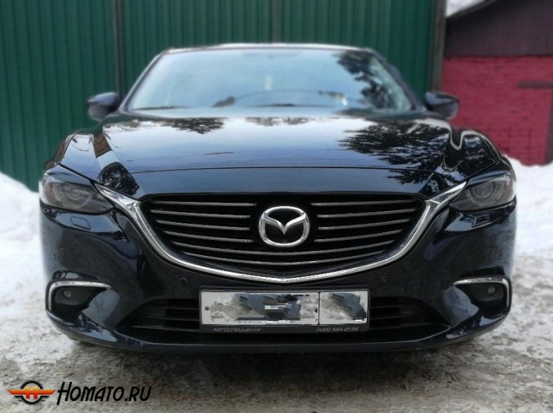 Реснички на фары для Mazda 6 (GJ) 2015+ | для LED оптики