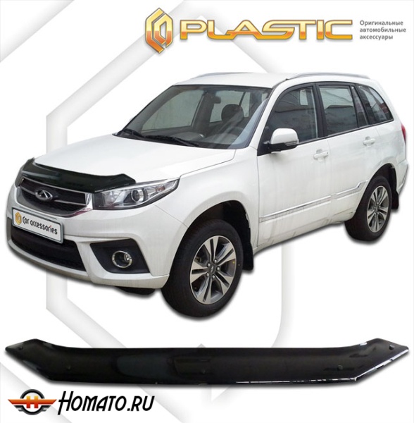 Дефлектор капота Chery Tiggo 3 2017- | черный