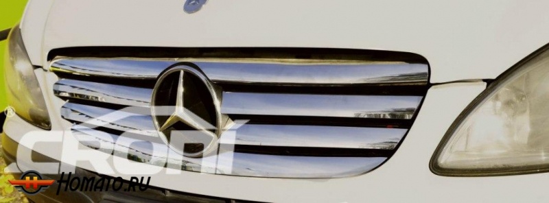 Накладка на решетку для Mercedes-Benz V-class 2003-2014 | нержавейка