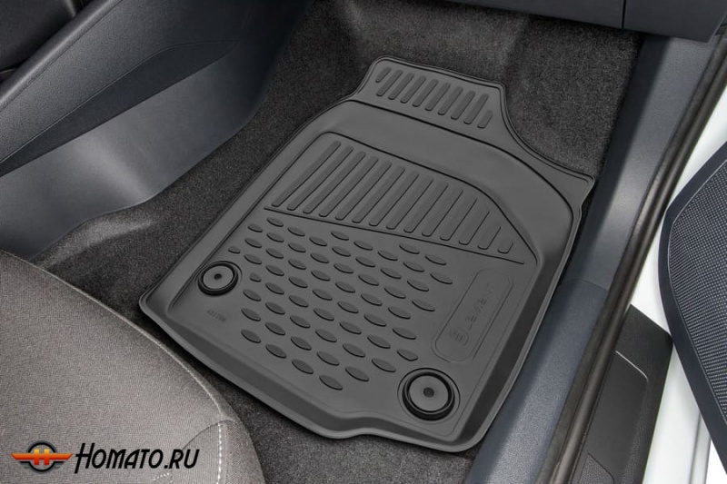 Коврики 3D в салон VW Polo (V Vp) 2009-2020 седан (полиуретан) / Фольксваген Поло