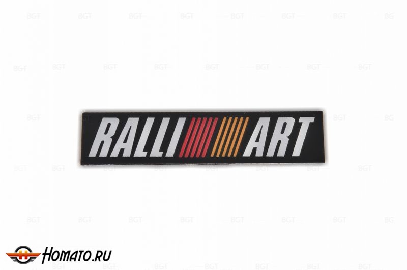 Шильд "RALLI ART" Для Mitsubishi, Самоклеящийся. Цвет: Черный. 1 шт. вар.1