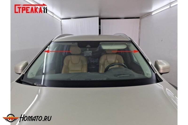 Премиум водостоки дефлекторы лобового стекла XC90 2015+/2025+