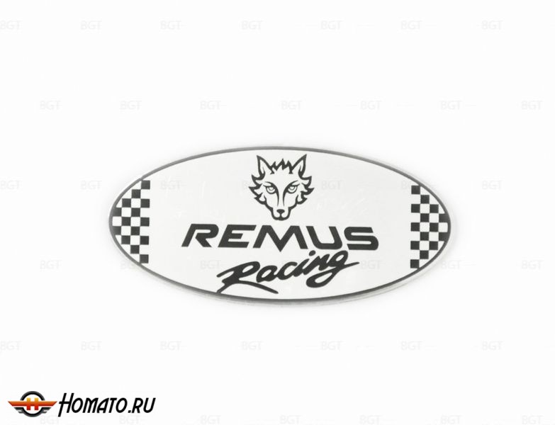 Шильд "Remus Racing" Универсальный, Самоклеящейся, Цвет: Хром, 1 шт. «80mm*38mm»