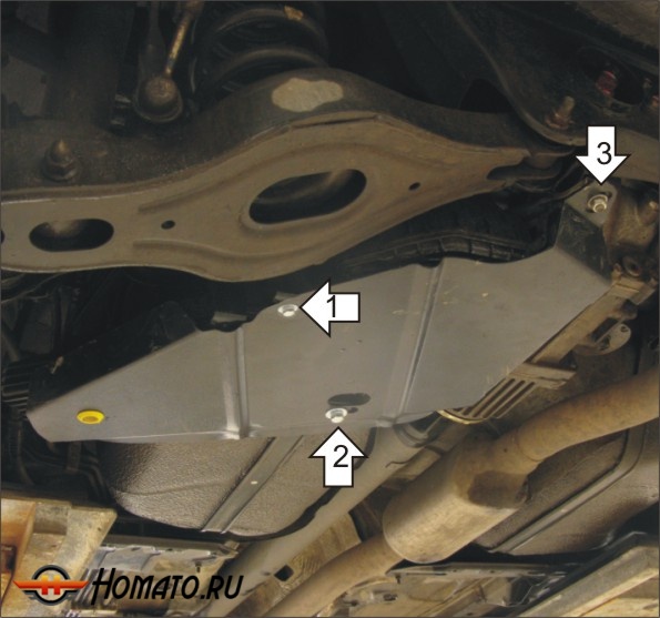 Защита картера Peugeot 4007 2007-2012 | топливный фильтр, 2 мм, сталь | MOTODOR | 01615