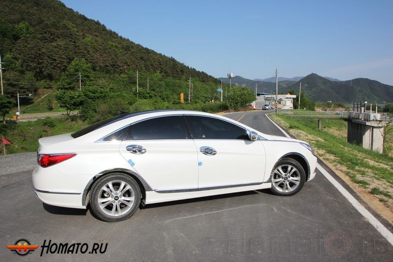 Хром накладки задних фонарей «4 эл» для Hyundai Sonata YF
