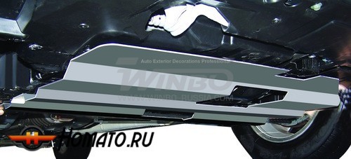 Защита картера на Mitsubishi Outlander XL 2007+ (V6 3L) | алюминий