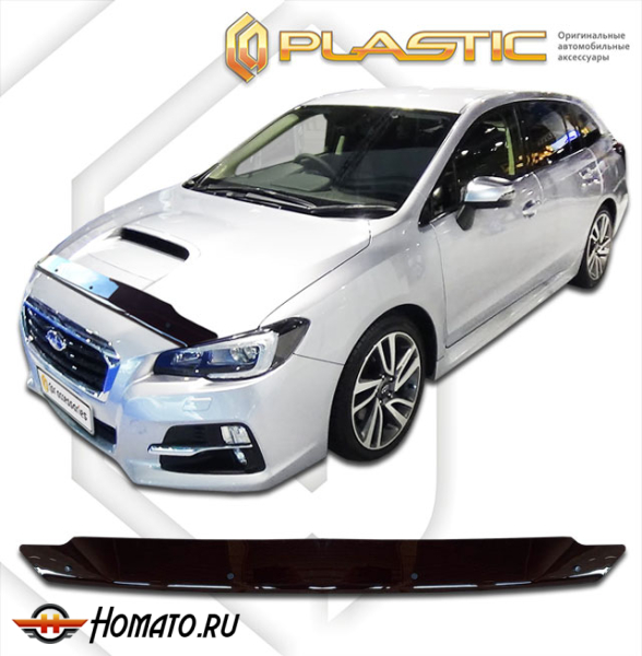 Дефлектор капота Subaru Levorg 1 2017-2020 (DBA-VM4, DBA-VMG) | черный