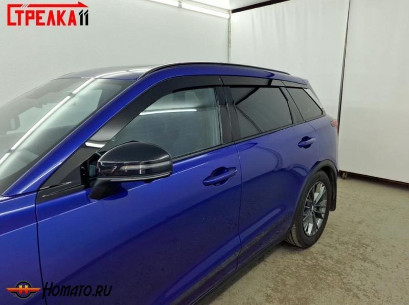 Дефлекторы FAW Bestune T55 2023+ | премиум, плоские, 2D