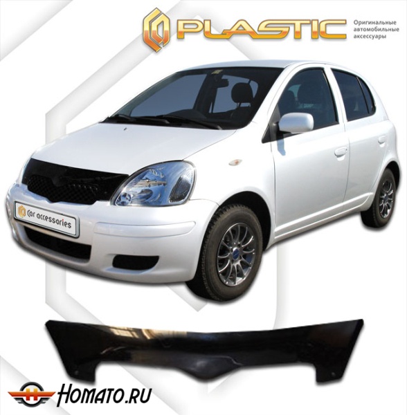Дефлектор капота Toyota Vitz 1 1999-2005 (P10) | черный