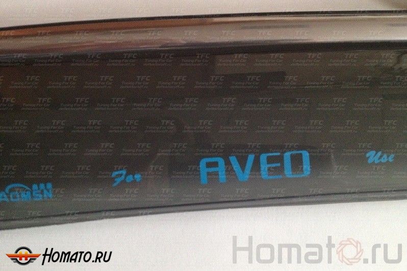 Дефлекторы окон Chevrolet Aveo II HB : STD с хром молдингом