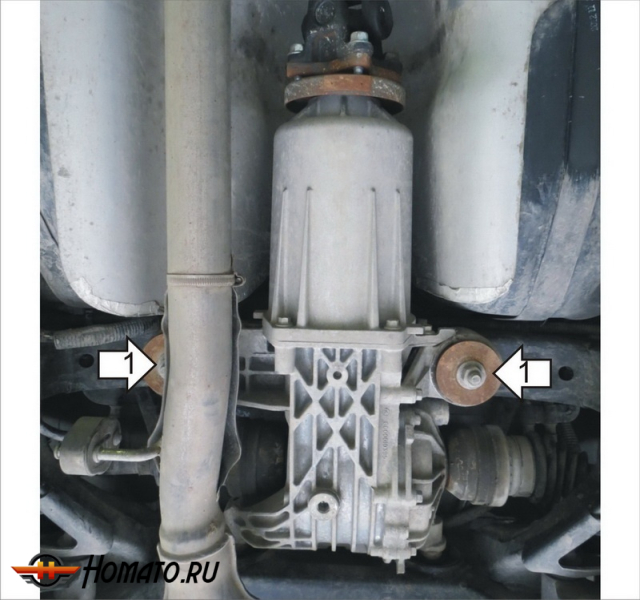 Защита картера Opel Antara 2006-2011 | задний дифференциал, 3 мм, сталь | MOTODOR | 13003