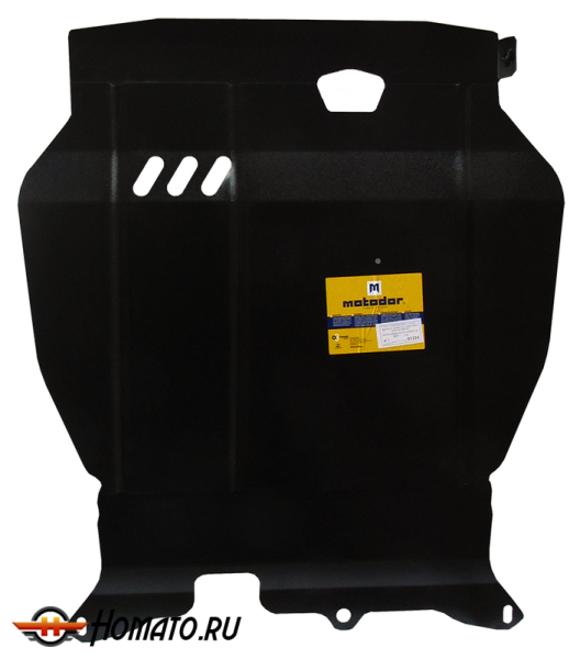 Защита картера Peugeot 4007 2007-2012 | двигатель + КПП, 2 мм, сталь | MOTODOR | 01324