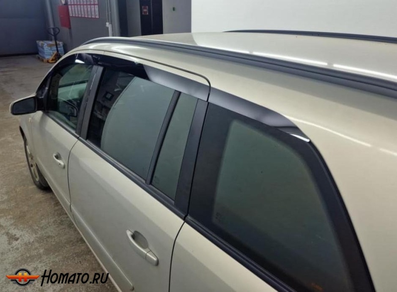 Дефлекторы Opel Zafira 2 2005-2014 | из 8 частей, премиум, плоские, 2D