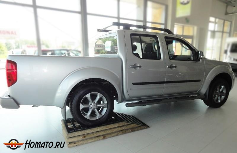 Боковые молдинги на двери для Nissan Navara (D40) 2005+/2011+ | Rider F-46