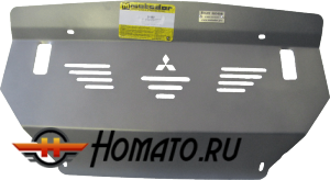Защита картера (усиленная) Mitsubishi Pajero IV 2006-2020 | радиатор + интеркулер, 5 мм, алюминиевая | MOTODOR | 31302
