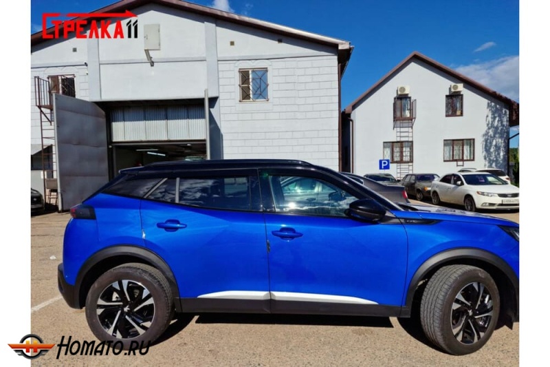 Дефлекторы Peugeot 2008 2 2020+/2023+ | из 6 частей, премиум, плоские, 2D