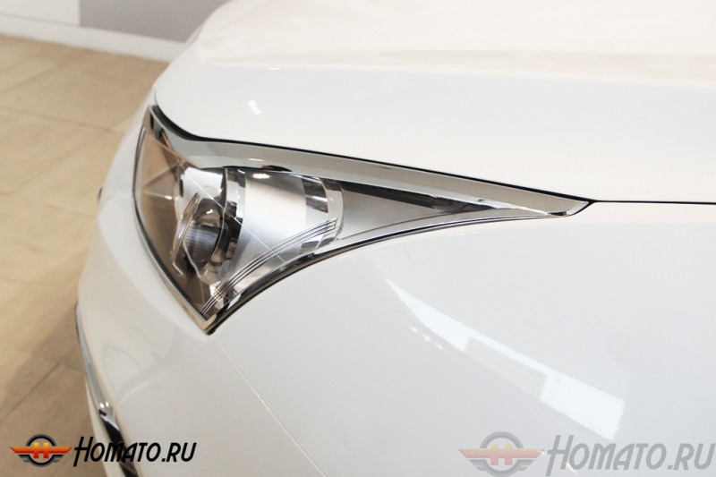 Хром накладки передних фар для Chevrolet Cruze 2009-2015