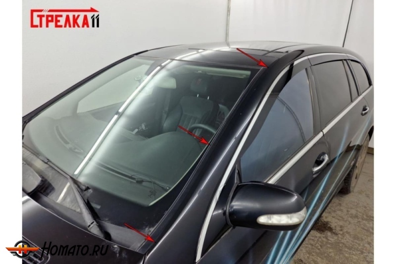 Премиум водостоки дефлекторы лобового стекла Mercedes-Benz R-class (W251) 2005-2013