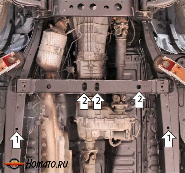 Защита картера Jac T8 2019- | раздатка, 2 мм, сталь | MOTODOR | 78311