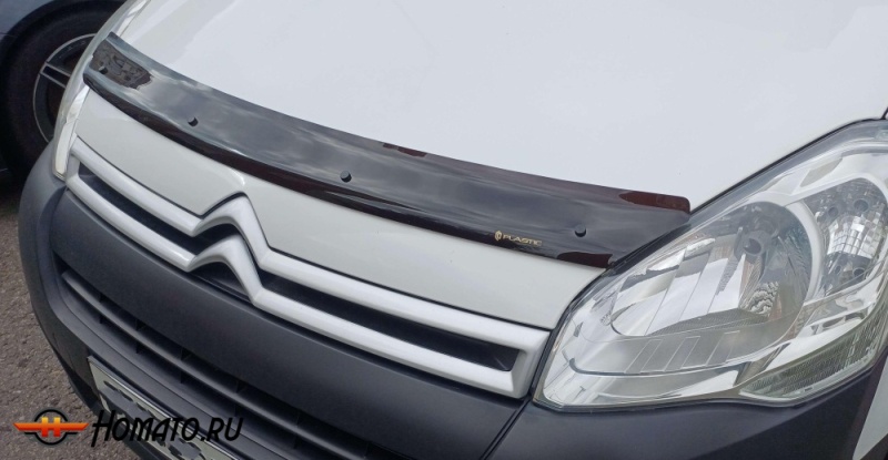 Дефлектор капота Citroen Berlingo 2009+ | черный