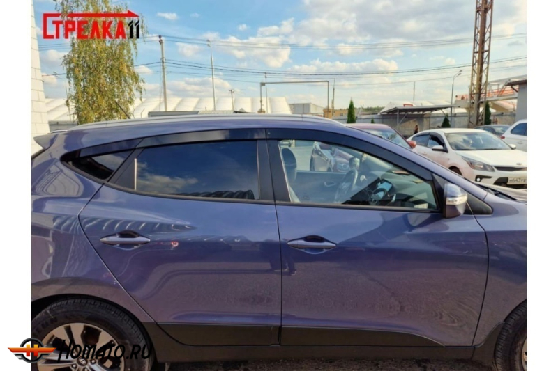Дефлекторы Hyundai ix35 | из 6 частей, премиум, плоские, 2D
