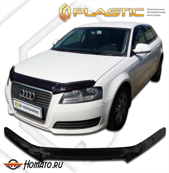 Дефлектор капота Audi A3 2008-2010 | черный