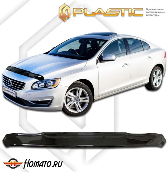 Дефлектор капота Volvo S60 2013- | черный