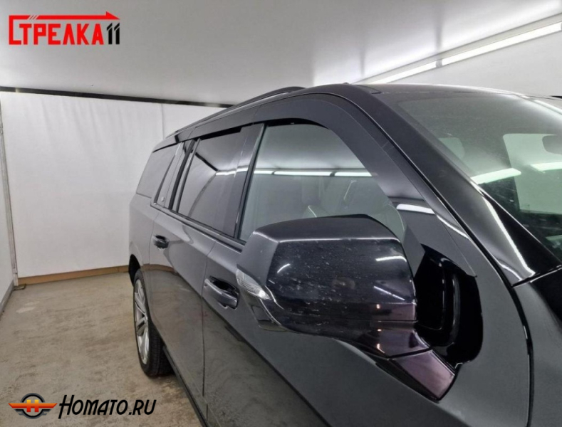 Дефлекторы Cadillac Escalade 5 2020+/2024+ | из 6 частей, премиум, плоские, 2D
