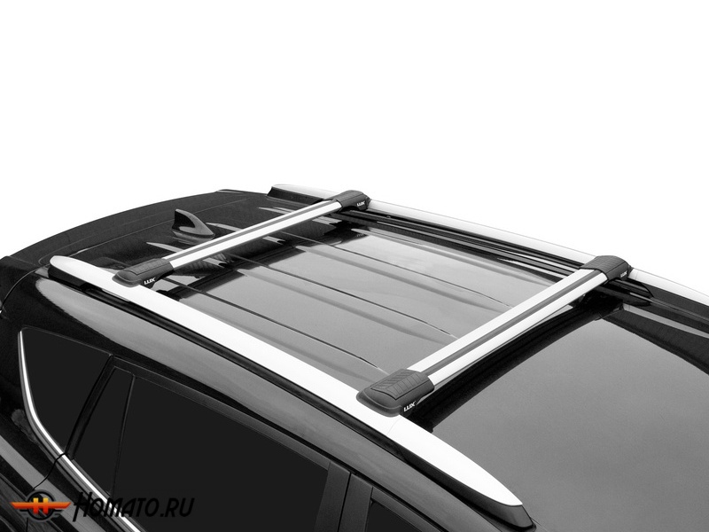 Багажник на Mitsubishi Outlander 2 XL (2005-2013) | на рейлинги | LUX ХАНТЕР L55