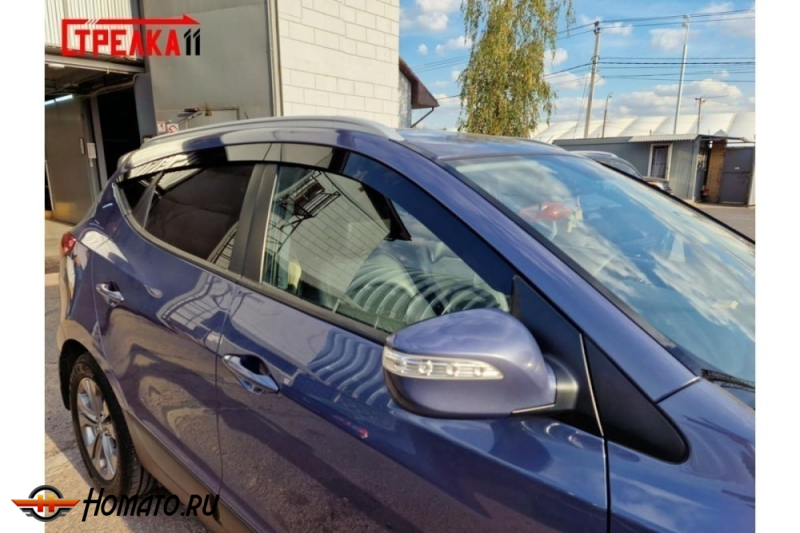 Дефлекторы Hyundai ix35 | из 6 частей, премиум, плоские, 2D