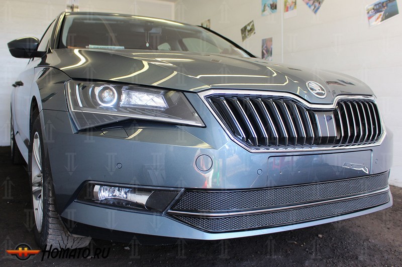 Защита радиатора для Skoda Superb (B8) 2015+ | Премиум