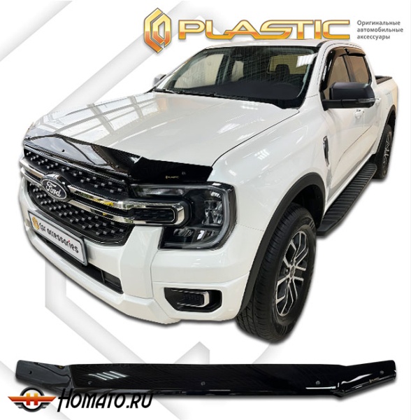 Дефлектор капота Ford Ranger 4 2021- | черный