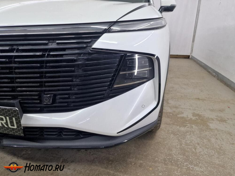Накладки на передний бампер для Haval F7X 2 2024+ | 2 штуки, декор