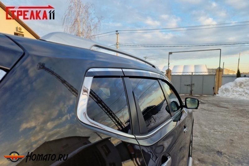 Дефлекторы Nissan X-Trail 3 (T32) 2014-2023 | премиум, плоские, 2D