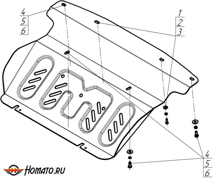 Защита картера Sollers ST6 2023- | радиатор, 2 мм, сталь | MOTODOR | 78308